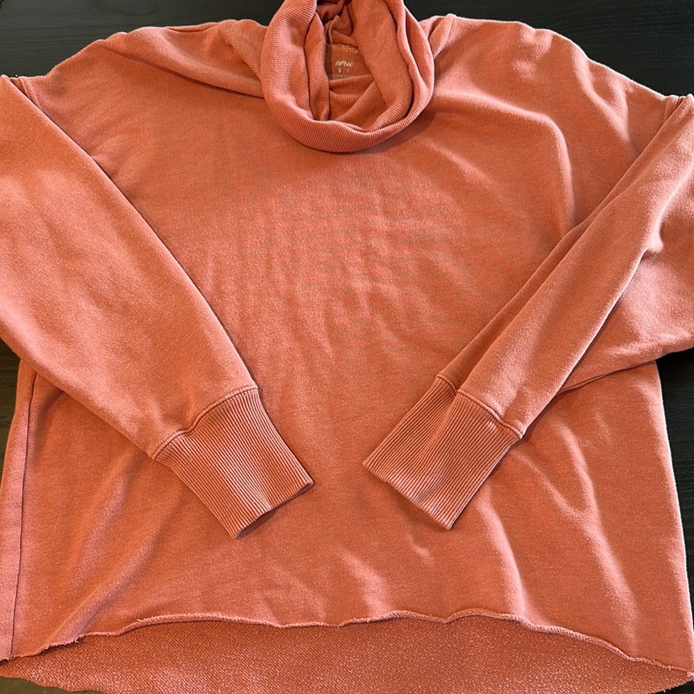Aerie Pink and Orange Turtleneck Sweater